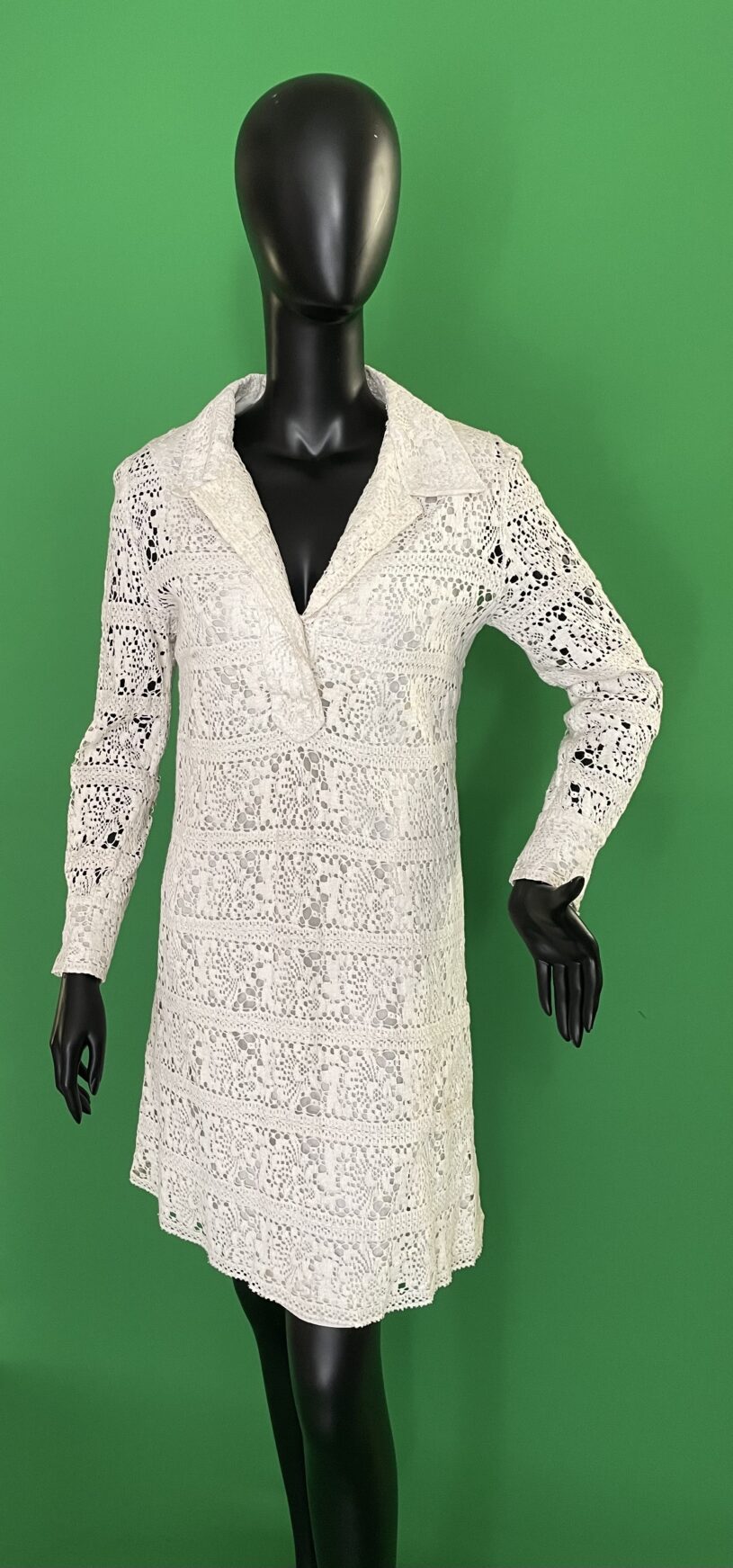 Vestit màniga llarga coll camise