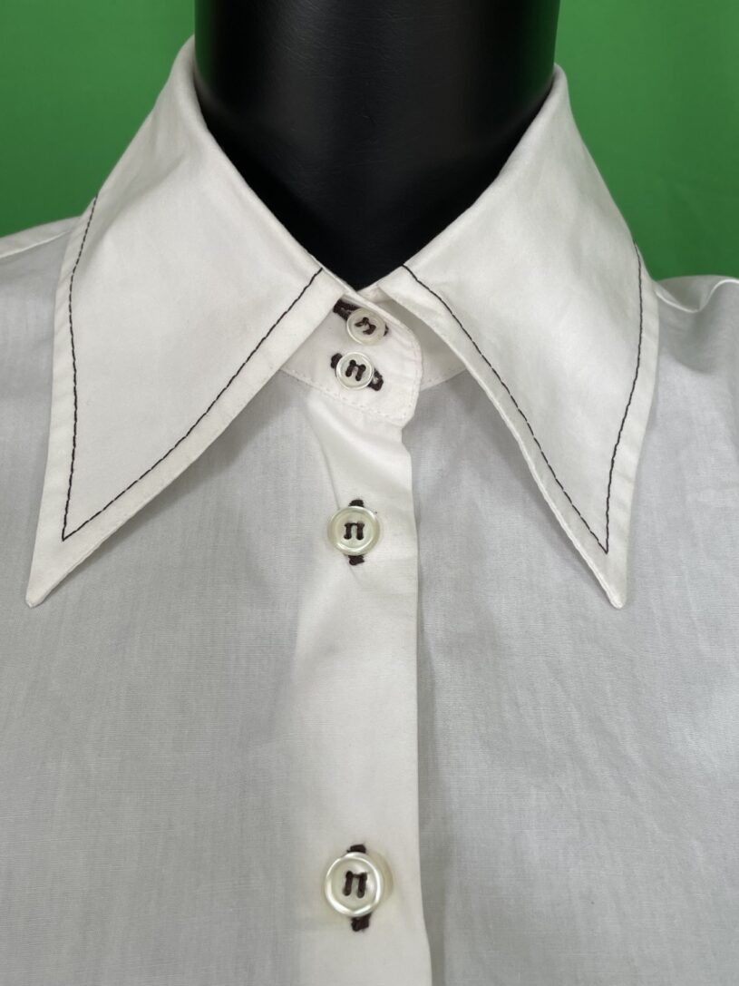 Camisa (dona) de cotó entallada màniga llarga - Imatge 3