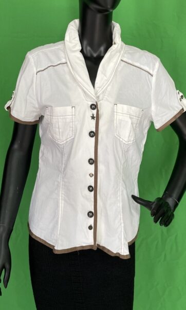 Camisa (dona) de cotó elàstic màniga curta