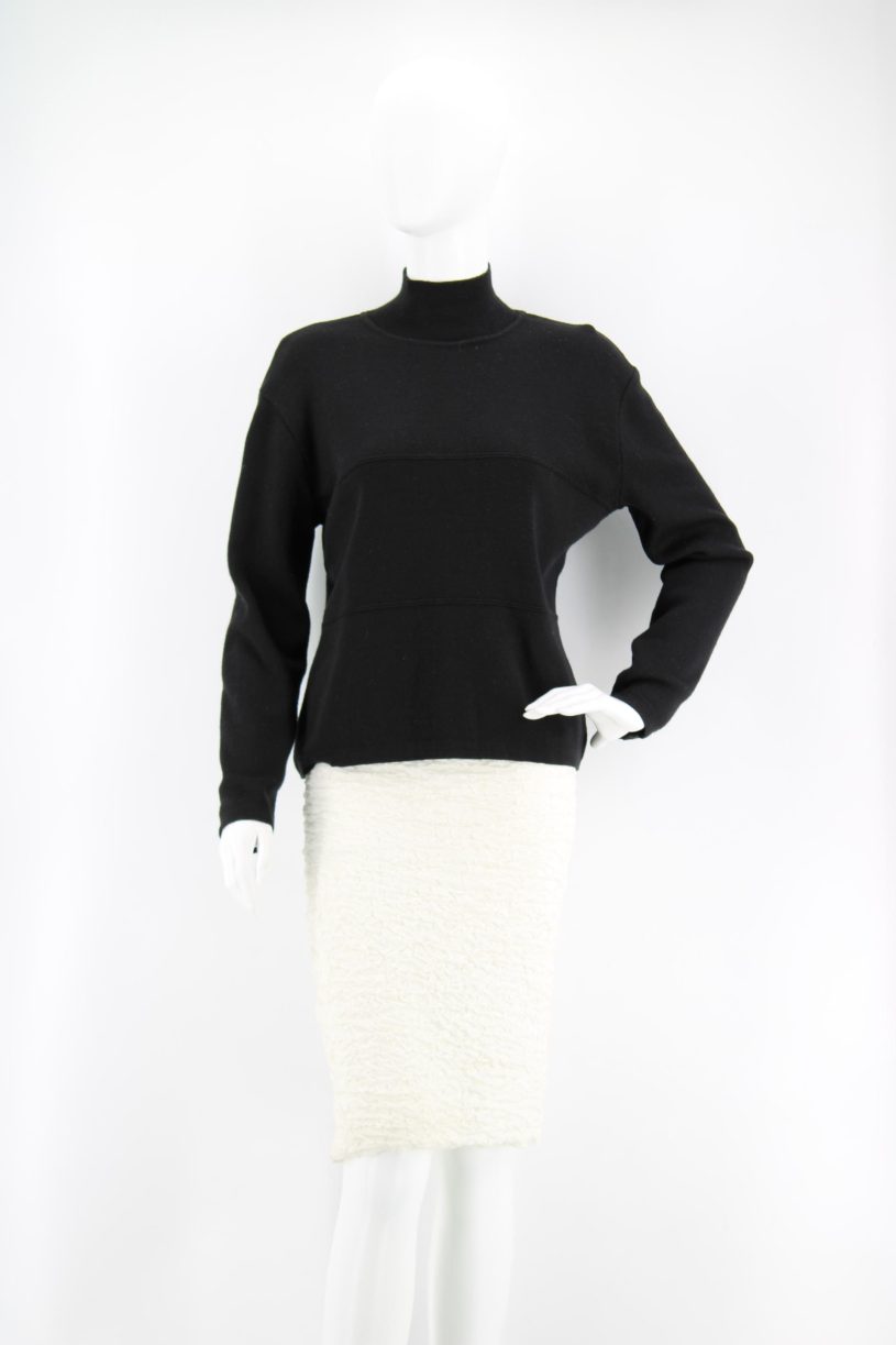 Jersei de punt coll alt negre